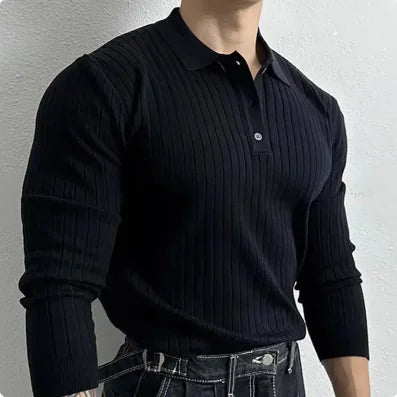 Classic Ribbed Knit Shirt