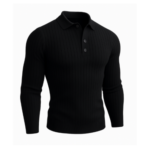 Classic Ribbed Knit Shirt